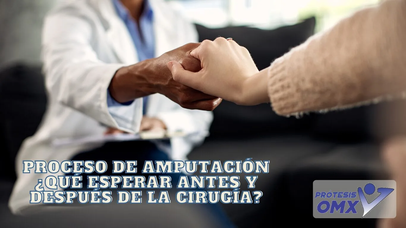 Personal médico hablando con el paciente antes de una amputación